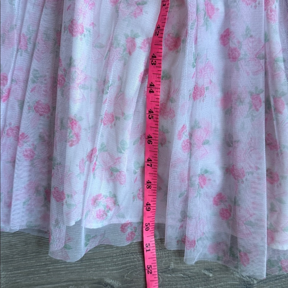 JESSAKAE Promenade Puff Sleeve Floral Print Maxi Dress, Pink And White Large - Picture 13 of 13